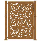 Garden Gate 100x125 cm Weathering Steel Flame Design 4100995