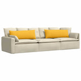 Sofa Pillows 2 pcs Light Yellow 120 x 40 cm Corduroy Fabric 42013823