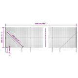 Wire Mesh Fence with Spike Anchors Green 1.8x25 m 154141