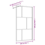 Walk-in Shower Wall with Clear ESG Glass Red 100x195 cm 154956