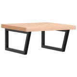 Basin Shelf Wall Mounted Steel and Solid Wood Beech 3302507