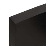 Table Top Dark Brown 200x60x cm Treated Solid Wood Oak 3156463