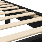 Bed Frame with Headboard Black Oak 80 x 200 cm Engineered Wood 8009105