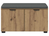 Hall Bench with Cushion with Shelf Artisan Oak 60 x 38 x 46 cm 891479