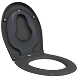 Toilet Seat Anthracite 47 x 37 x 4 cm Duroplast 42002350
