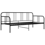 ZNTS Sofa Bed Frame without Mattress Black Metal 90x200 cm 324749