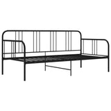 ZNTS Sofa Bed Frame without Mattress Black Metal 90x200 cm 324749