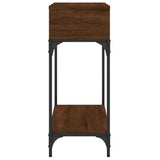 Console Table Brown Oak 100x30.5x75 cm Engineered Wood 833392