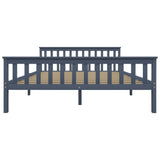 Bed Frame without Mattress Grey Solid Pinewood 160x200 cm 283230