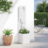 Garden Privacy Screen White 32 x 32 x 150 cm Cold-rolled steel 876400
