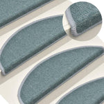 Stair Mats 15 pcs 56x17x3 cm Sea Blue Half Round 322362