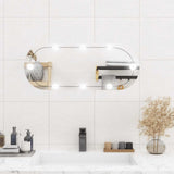 Wall Mirror with LED Lights 30x70 cm Glass Oval 3189161