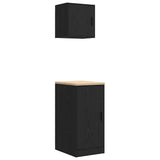 Garage Cabinets 2 pcs Black Engineered Wood 3328297