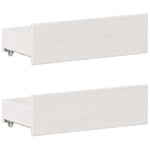 Bookcase Bed without Mattress White 150x200 cm King Solid Wood Pine 3308919