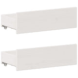 Bookcase Bed without Mattress White 150x200 cm King Solid Wood Pine 3308919