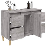 Sink Cabinet Grey Sonoma 80x33x60 cm Engineered Wood 821274