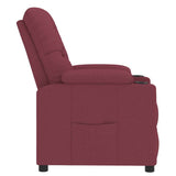 Recliner Chair Wine Red Fabric 339105