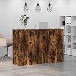 Reception Desk Smoked Oak 155x50x103.5 cm Engineered Wood 3324200