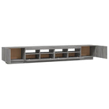 3 Piece TV Cabinet Set with LED Lights Grey Sonoma Engineered Wood 3120174
