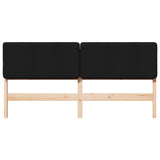 Upholstered Headboard Brown and Black 200 cm Solid Pine Wood 880050