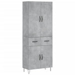 Highboard Concrete Grey 69.5x34x180 cm Engineered Wood 3198181