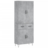 Highboard Concrete Grey 69.5x34x180 cm Engineered Wood 3198181