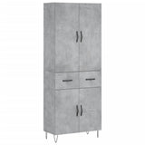 Highboard Concrete Grey 69.5x34x180 cm Engineered Wood 3198181