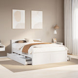 Bed Frame without Mattress with Headboard White 160x200 cm Solid Wood Pine 3308760