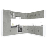 14 Piece Kitchen Cabinet Set Lucca Concrete Grey Engineered Wood 3314985