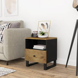 ZNTS Bedside Cabinet Solid Wood Mango&Engineered Wood 350654