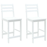 Dining Chairs 2 pcs White 40 x 47.5 x 99.5 cm Solid Rubber Wood 42020471