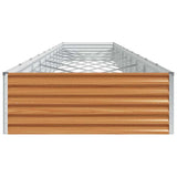 Garden Raised Bed 970 x 100 x 36 cm Galvanised Steel 42017365