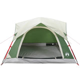 Camping Tent Cabin 4-Person Green Waterproof 4009452
