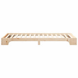 Bed Frame Brown 90 x 210 cm Solid Pine Wood 872893