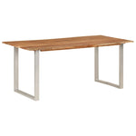 ZNTS Dining Table 180x90x76 cm Solid Acacia Wood 286476