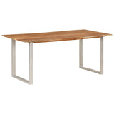 ZNTS Dining Table 180x90x76 cm Solid Acacia Wood 286476