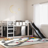 Bunk Bed without Mattress with Slide White and Black 80x200 cm 3284119