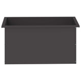 Garden Planter with LED 2 pcs Black 40 x 80 x 40 cm Steel 8008155