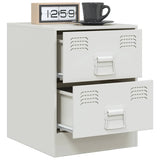 Bedside Cabinets 2 pcs White 34.5x39x44 cm Steel 841630