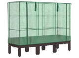 Raised Bed with Greenhouse Cover Rattan Look 120x40x140 cm 4015806