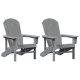 Garden Chair 2 pcs Light Grey 82 x 74 x 92 cm Polyethylene 3335829