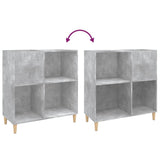 Record Cabinet Concrete Grey 84.5x38x89 cm Engineered Wood 831993