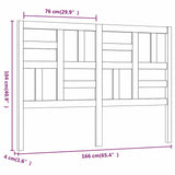 Bed Headboard White 166x4x104 cm Solid Wood Pine 818201