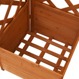 316411 Corner Trellis Planter 40x40x150 cm Solid Fir Wood