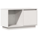 TV Cabinet White 74x35x44 cm Solid Wood Pine 814335
