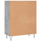 Bookcase Concrete Grey 69.5x32.5x90 cm Engineered Wood 828360