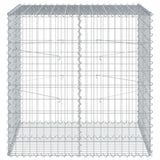 Gabion Basket with Cover 100x100x100 cm Galvanised Iron 3295190