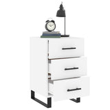 Bedside Cabinet White 40x40x66 cm Engineered Wood 827684