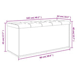Storage Bench Sonoma Oak 102x42x45 cm Engineered Wood 835056