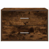 ZNTS Cabinet with 2 Drawers Smoked Oak 60x31x40 cm Engineered Wood 858829